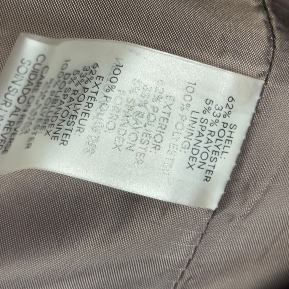 Calvin Klein Petite Single Button Brown Blazer Size 12P - Picture 8 of 13